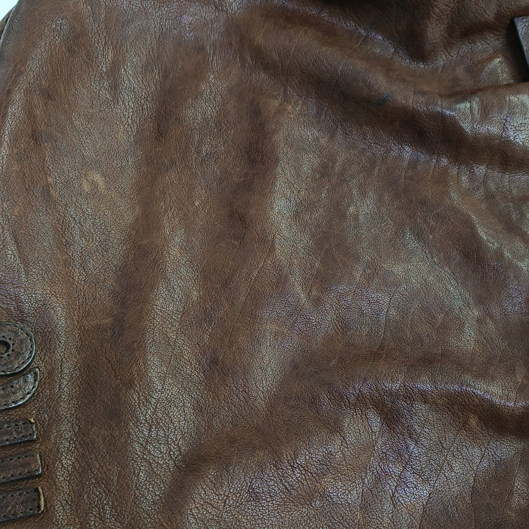 Calfskin Shoulder Bag Brown