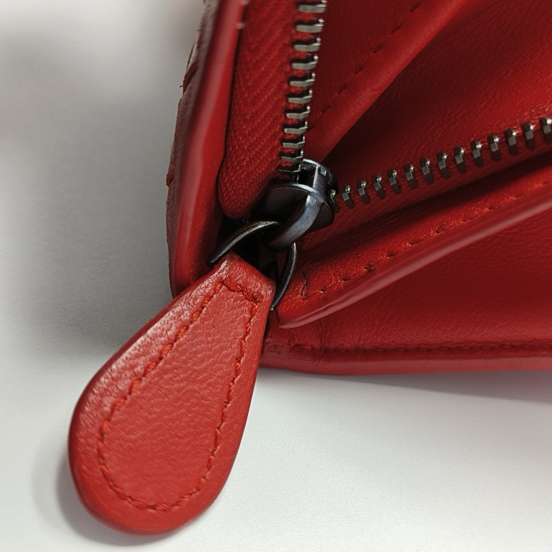 Lambskin Clutch Red