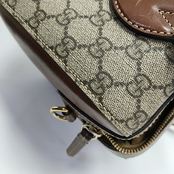 GG Blooms Monogram Coated Canvas Black