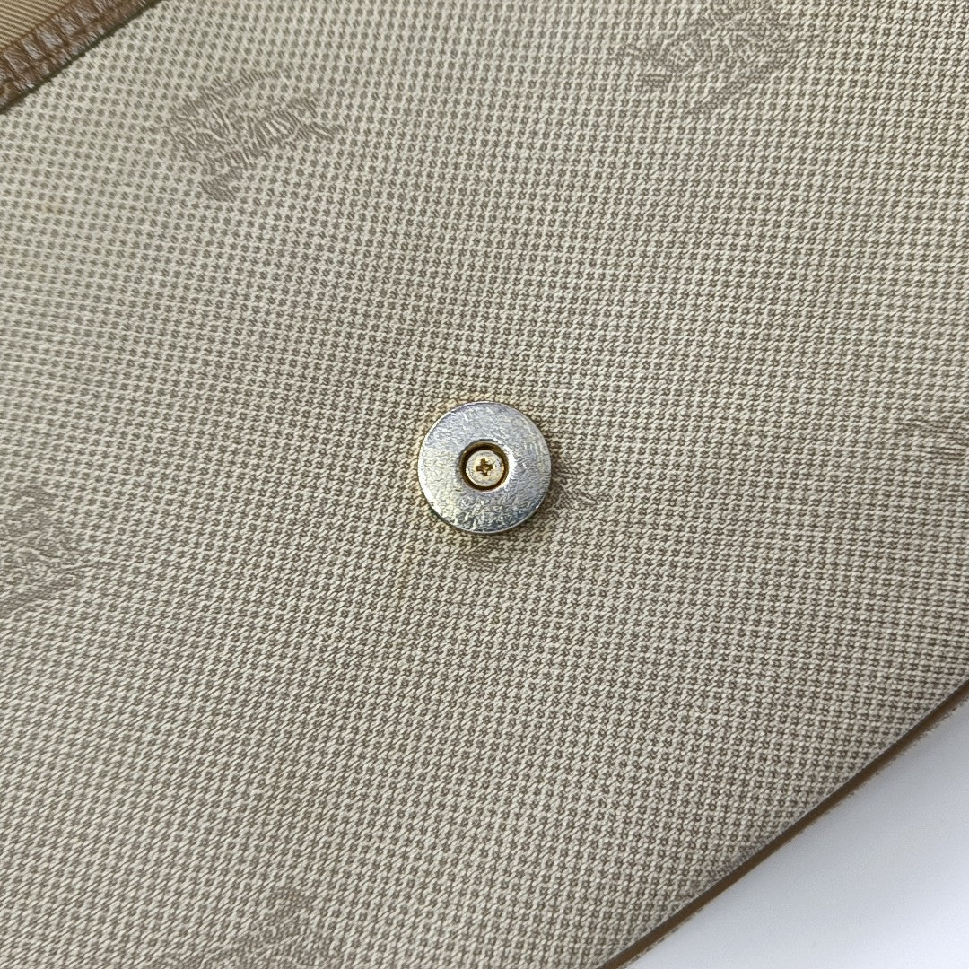 Coated Canvas Shoulder Bag Beige