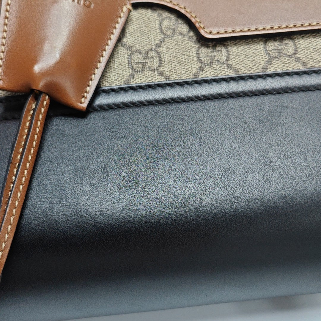 Padlock Medium Monogram Coated Canvas Beige