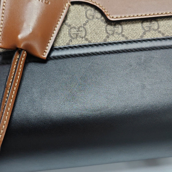 Padlock Medium Monogram Coated Canvas Beige