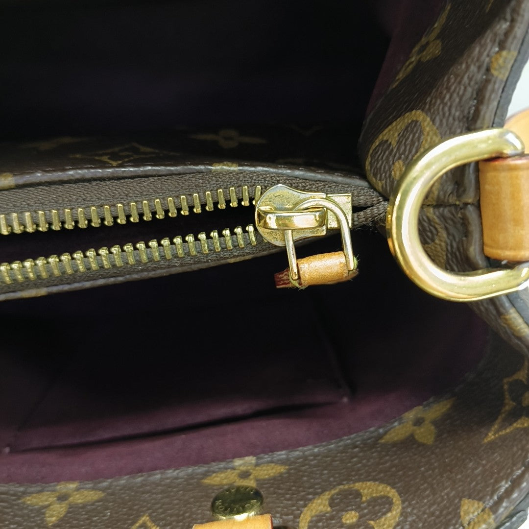 MONTAIGNE BB Monogram Coated Canvas Brown