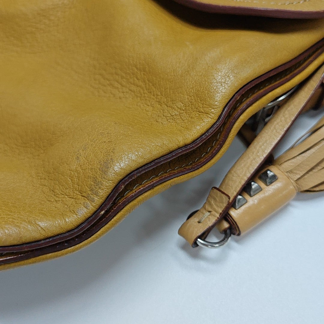 Calfskin Top Handle Bag Yellow