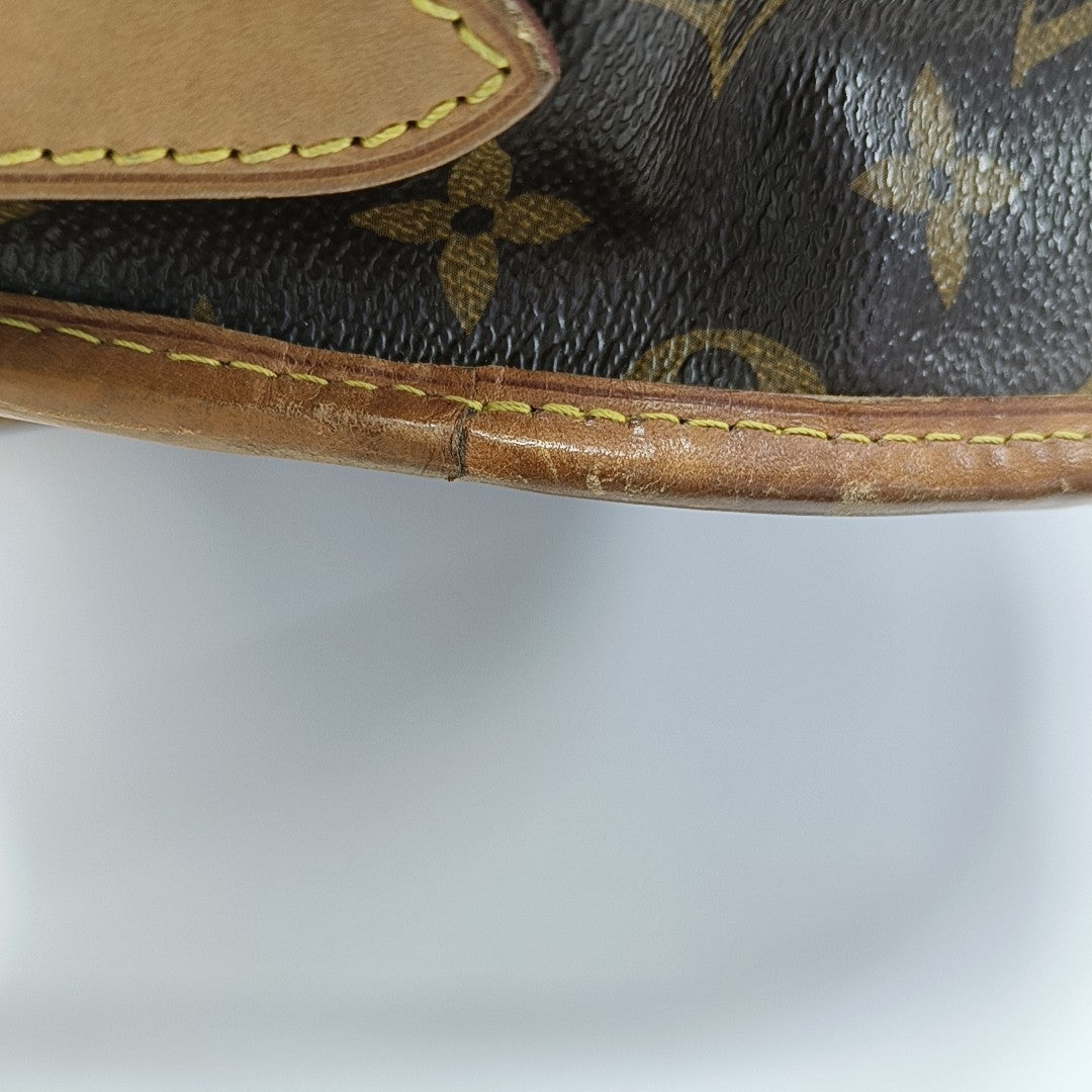 MENILMONTANT PM Monogram Coated Canvas Brown