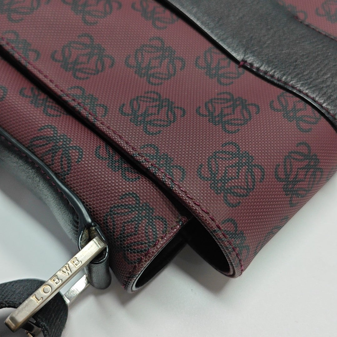 Coated Canvas Shoulder Bag Red