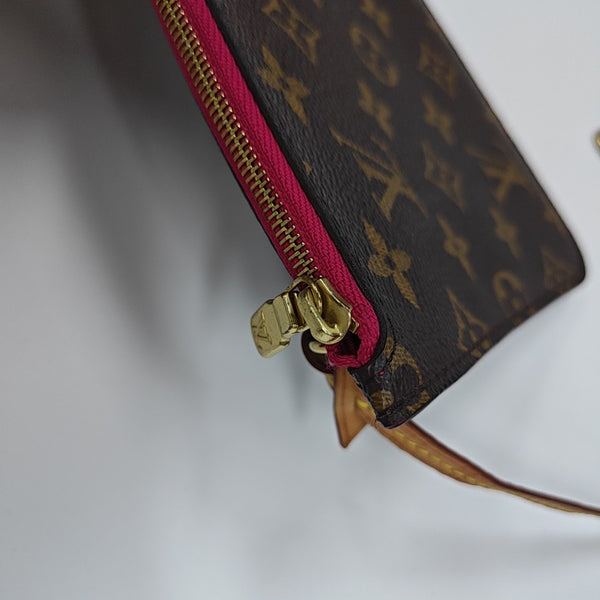 NEVERFULL MM Monogram Coated Canvas Brown