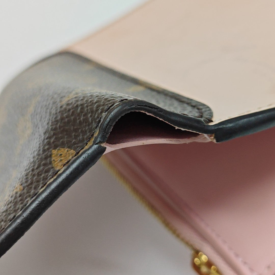 CHERRYWOOD Monogram Calfskin Pink Wallet