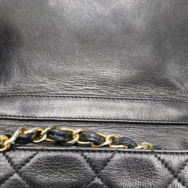 Quilted Calfskin Shoulder Bag Black