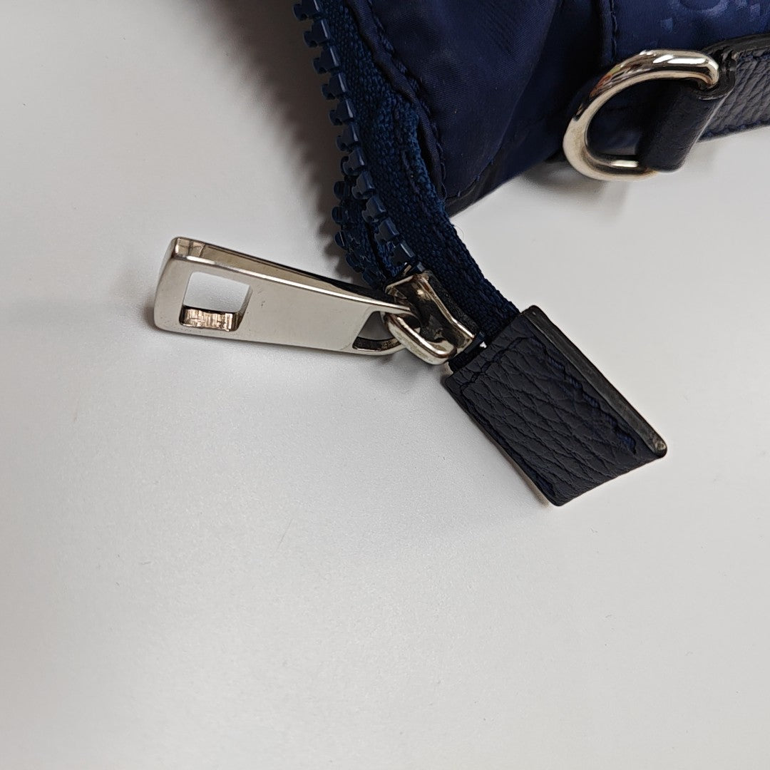 Monogram Nylon Tote Bag Blue