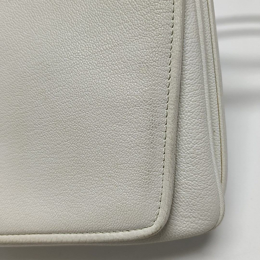 Calfskin Shoulder Bag White