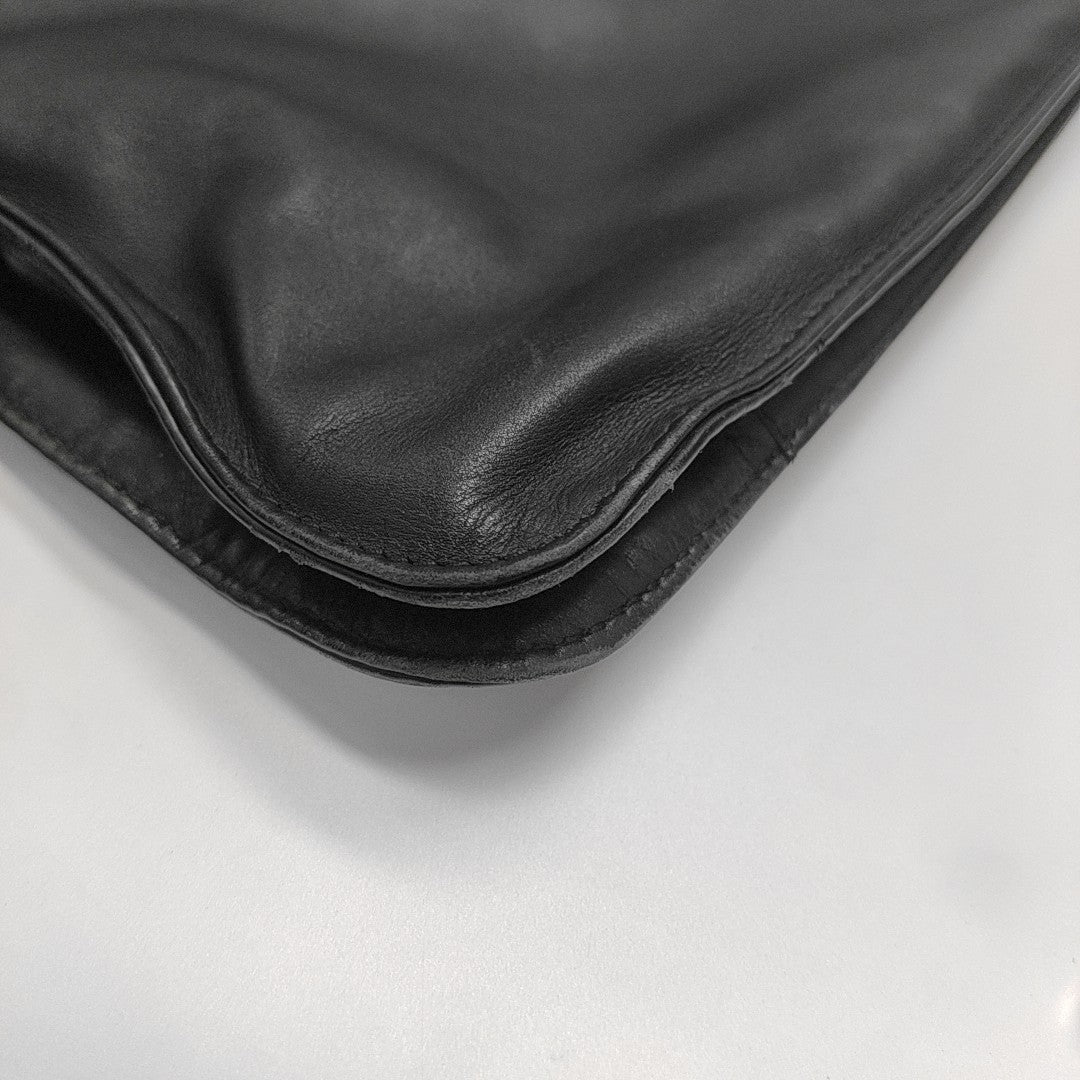 Calfskin Top Handle Bag Black