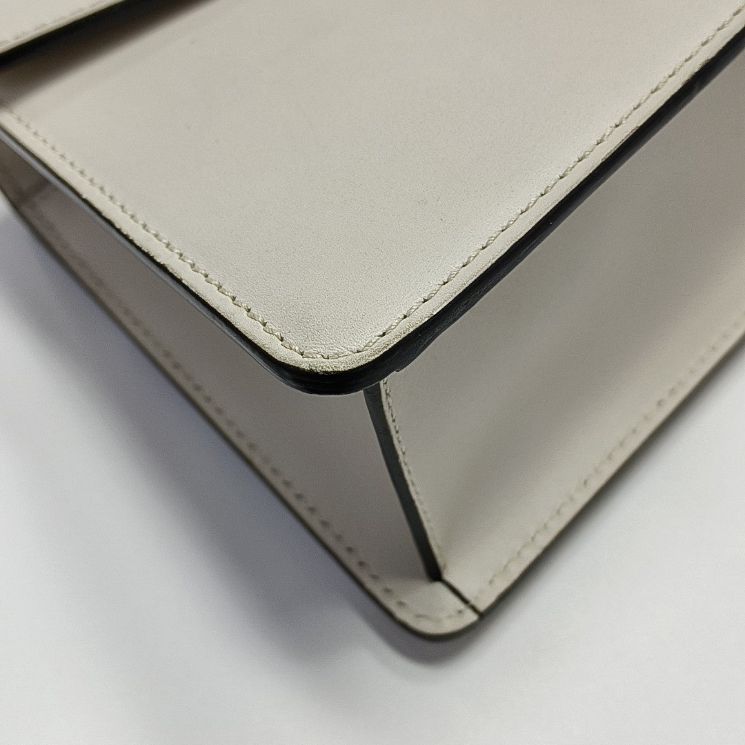 Sylvie Mini Calfskin White