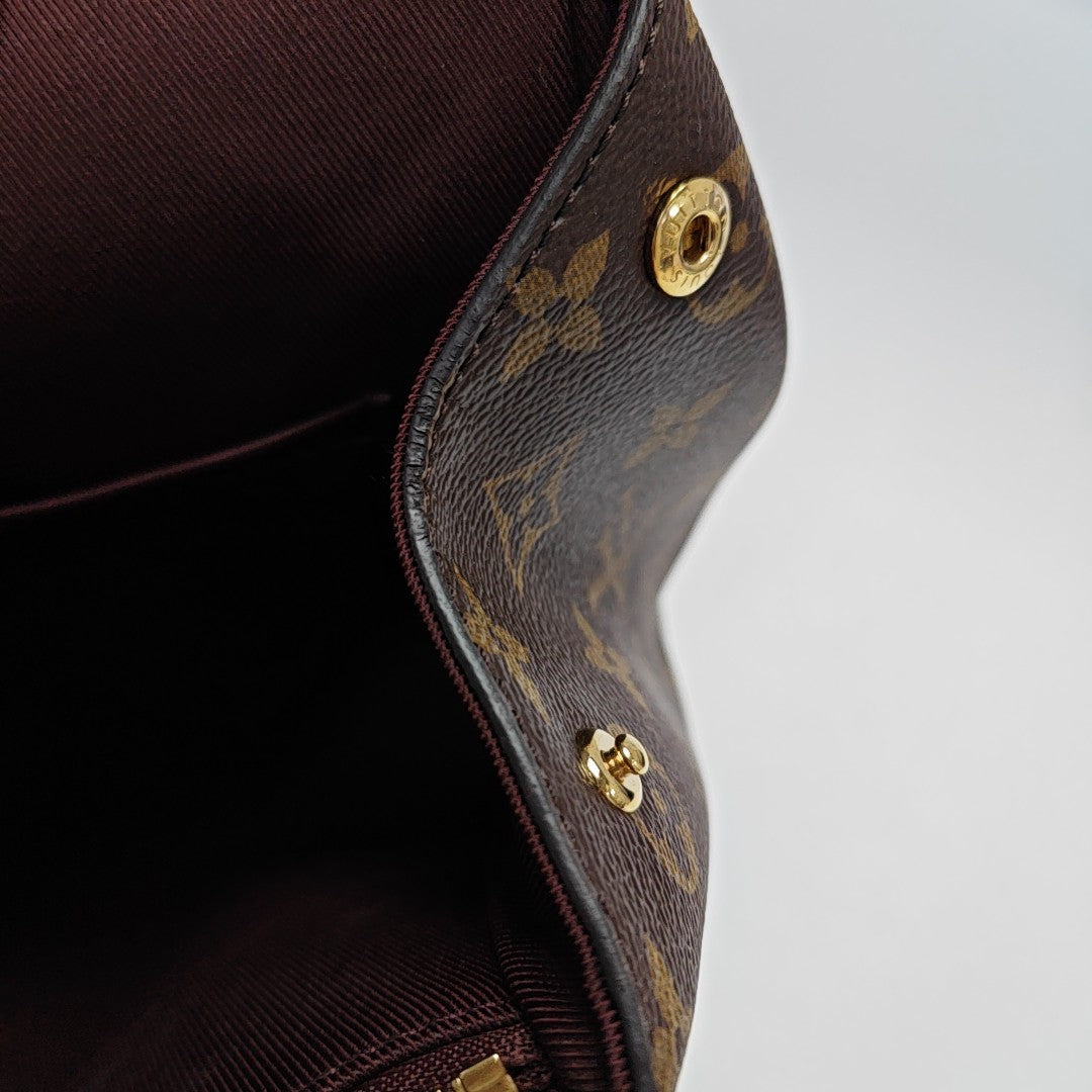 CLUNY MM Monogram Coated Canvas Brown