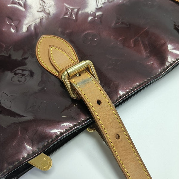BRENTWOOD Monogram Patent Calfskin Red