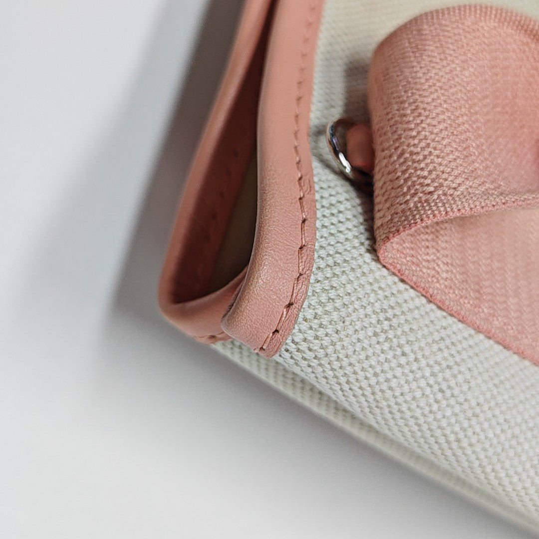Navy Mini Canvas Beige