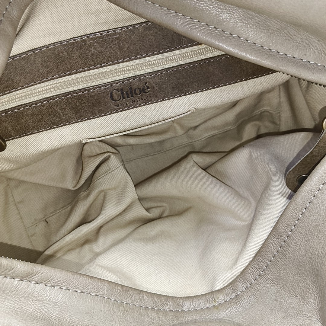 Calfskin Shoulder Bag Beige