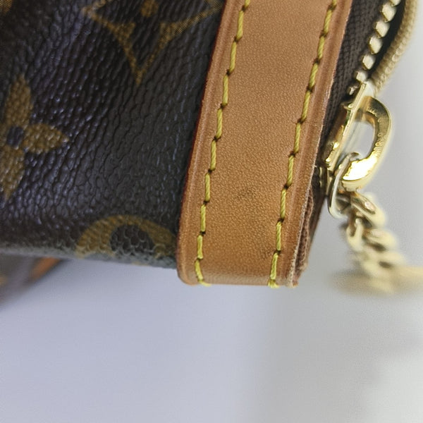 Monogram Coated Canvas Shoulder Bag Brown