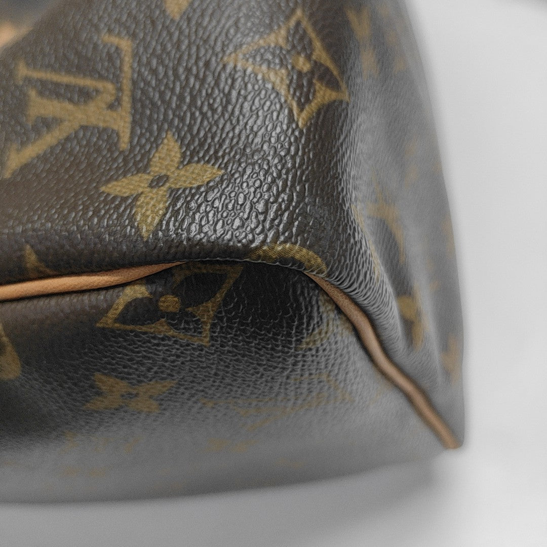 SPEEDY 30 Monogram Coated Canvas Brown