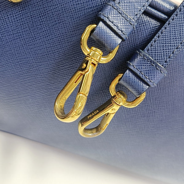 Galleria Large Saffiano Calfskin Blue