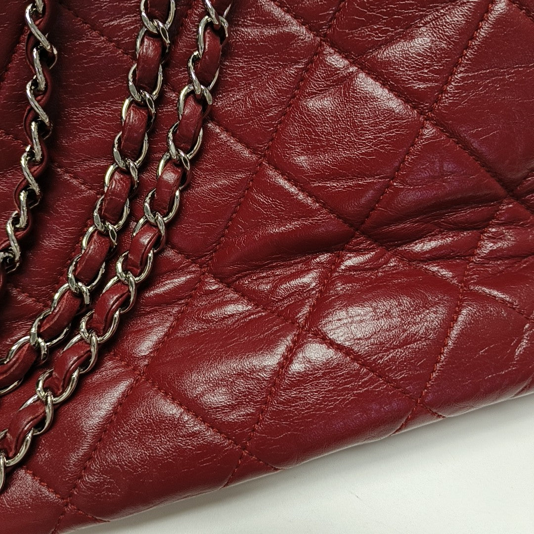 Quilted Lambskin Shoulder Bag Red
