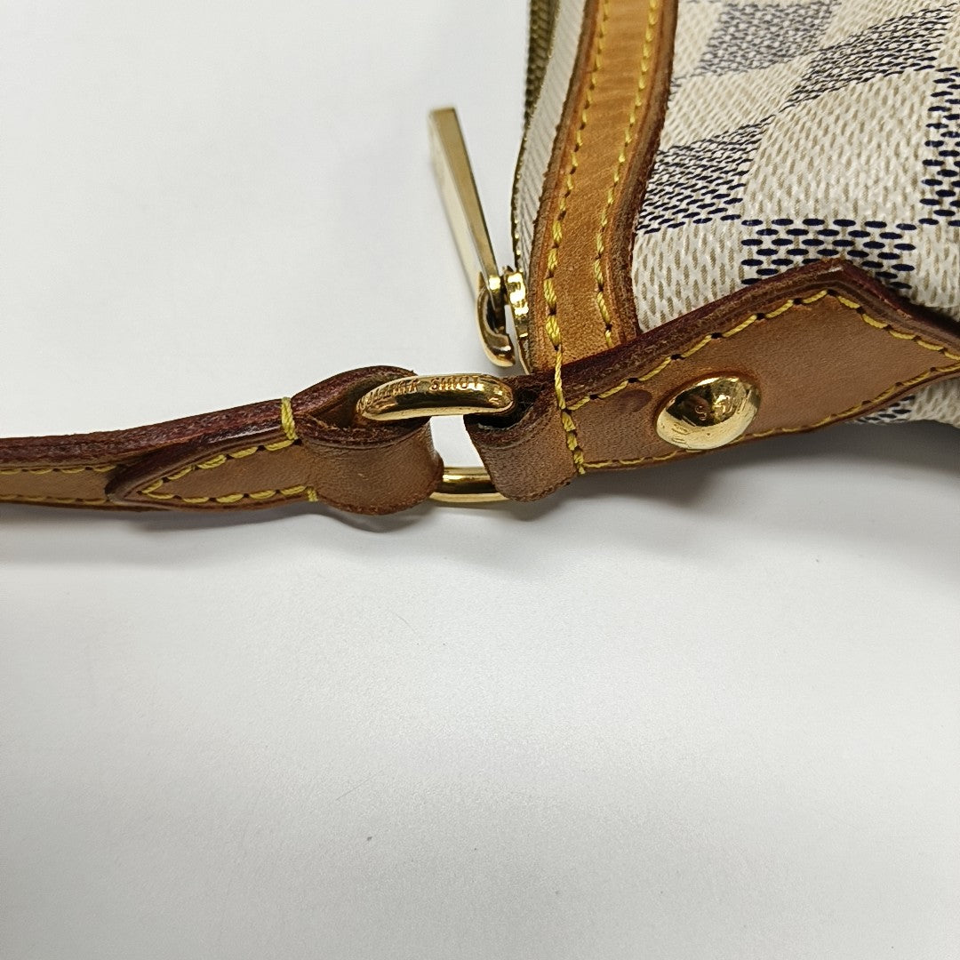SIRACUSA PM Damier Azur Coated Canvas White