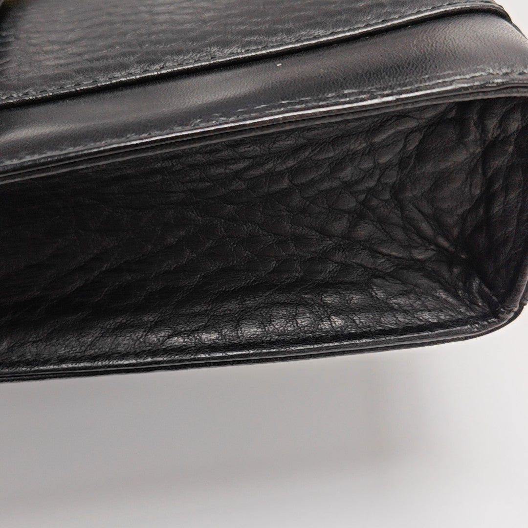 Calfskin Shoulder Bag Black