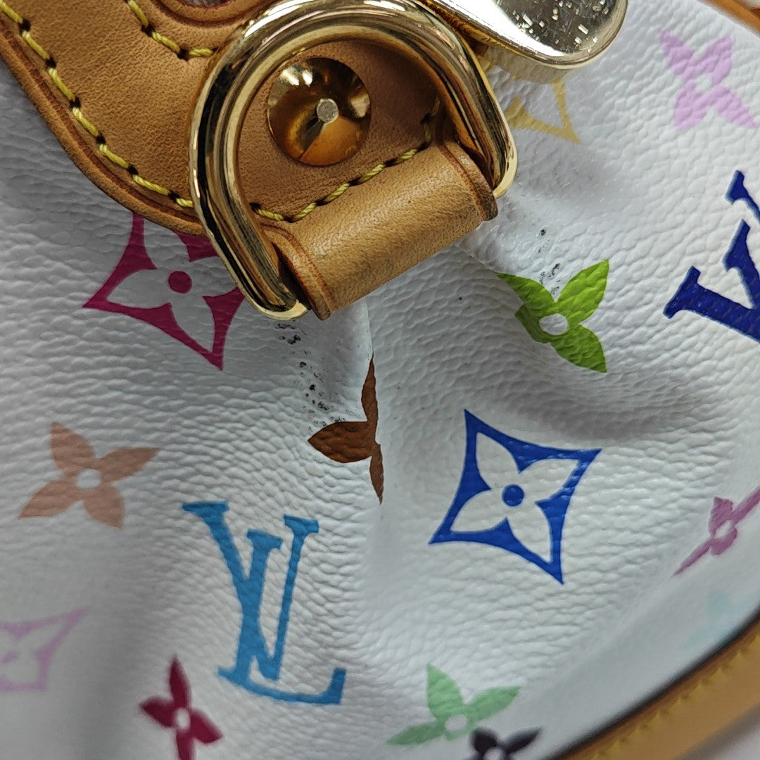 COURTNEY MM Monogram Coated Canvas White