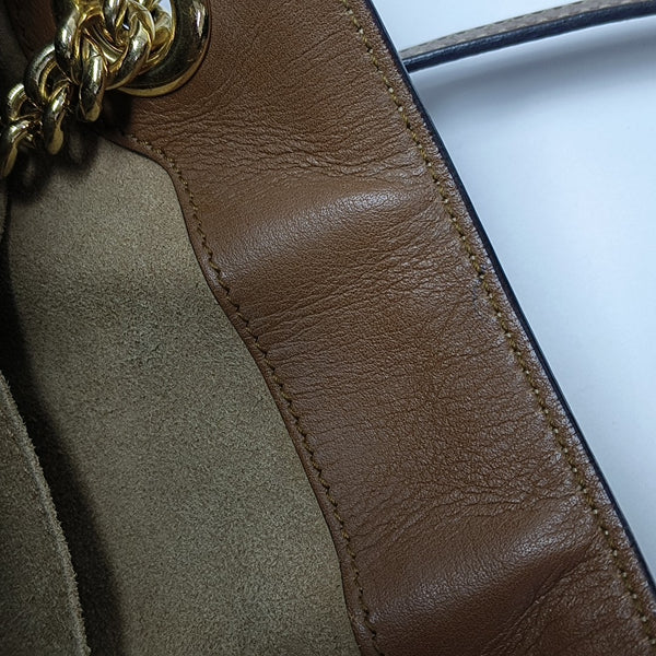 Padlock Small Monogram Coated Canvas Beige