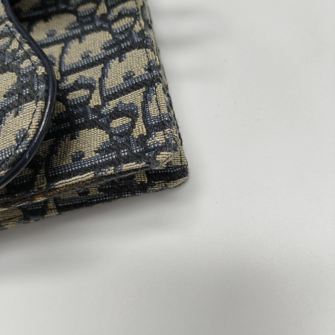 Saddle Mini Oblique Canvas Blue