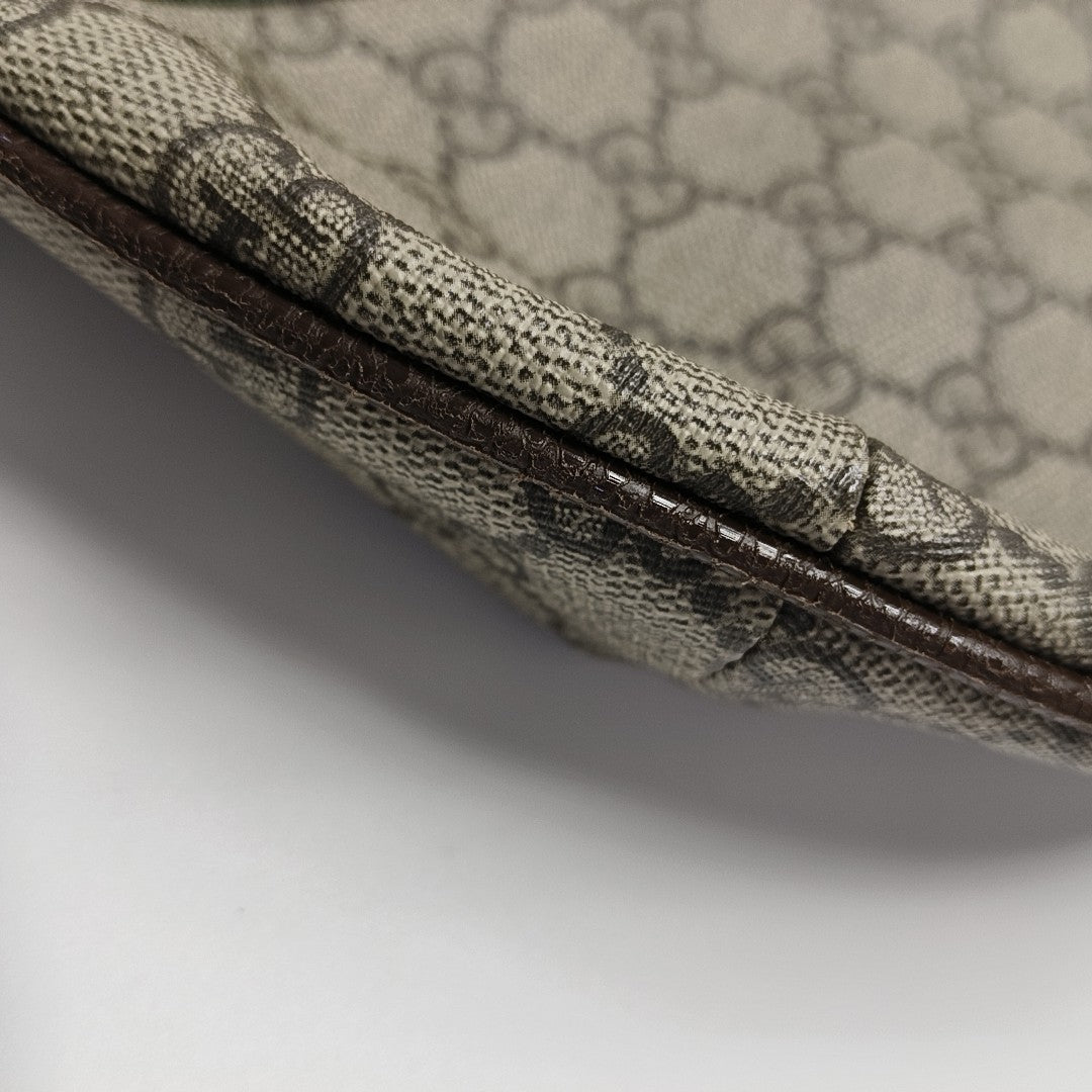 Ophidia Small Monogram Coated Canvas Beige