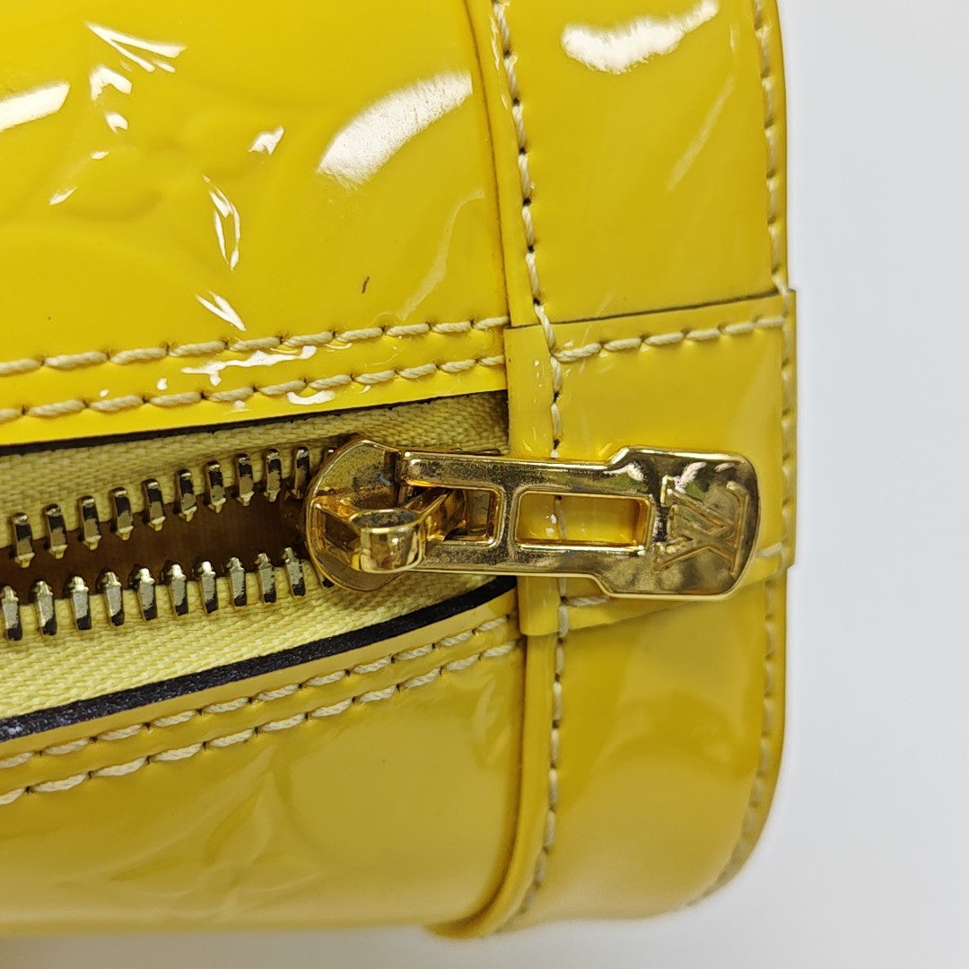 ALMA BB Monogram Patent Leather Yellow
