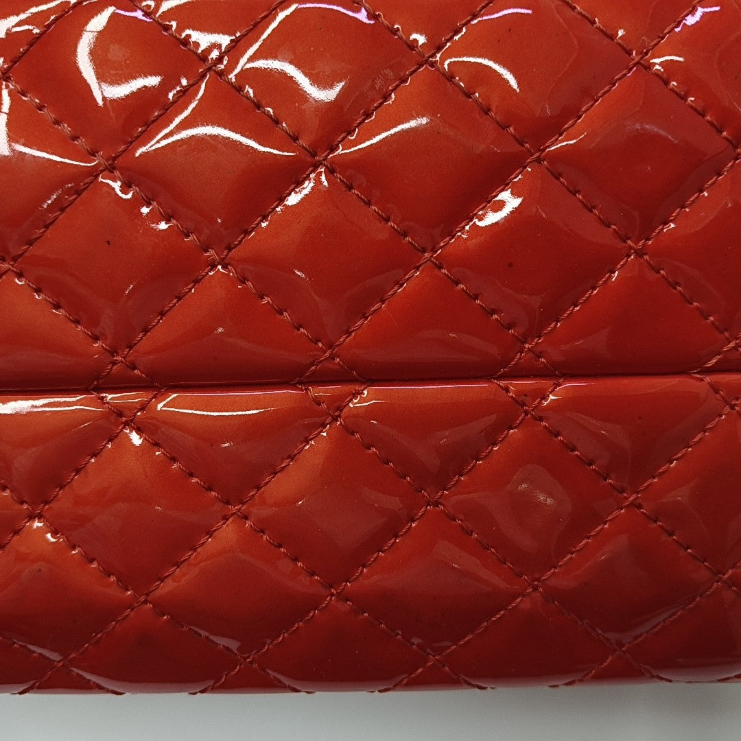 2.55 225 (small) Quilted Patent Leather Red