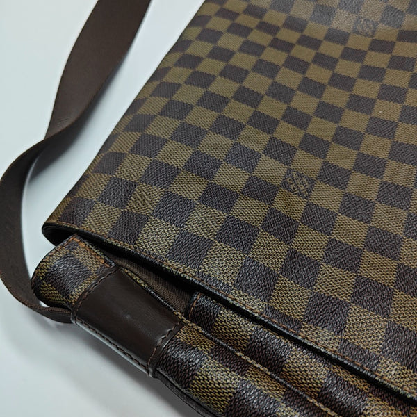 BASTILLE Damier Ebene Coated Canvas Brown