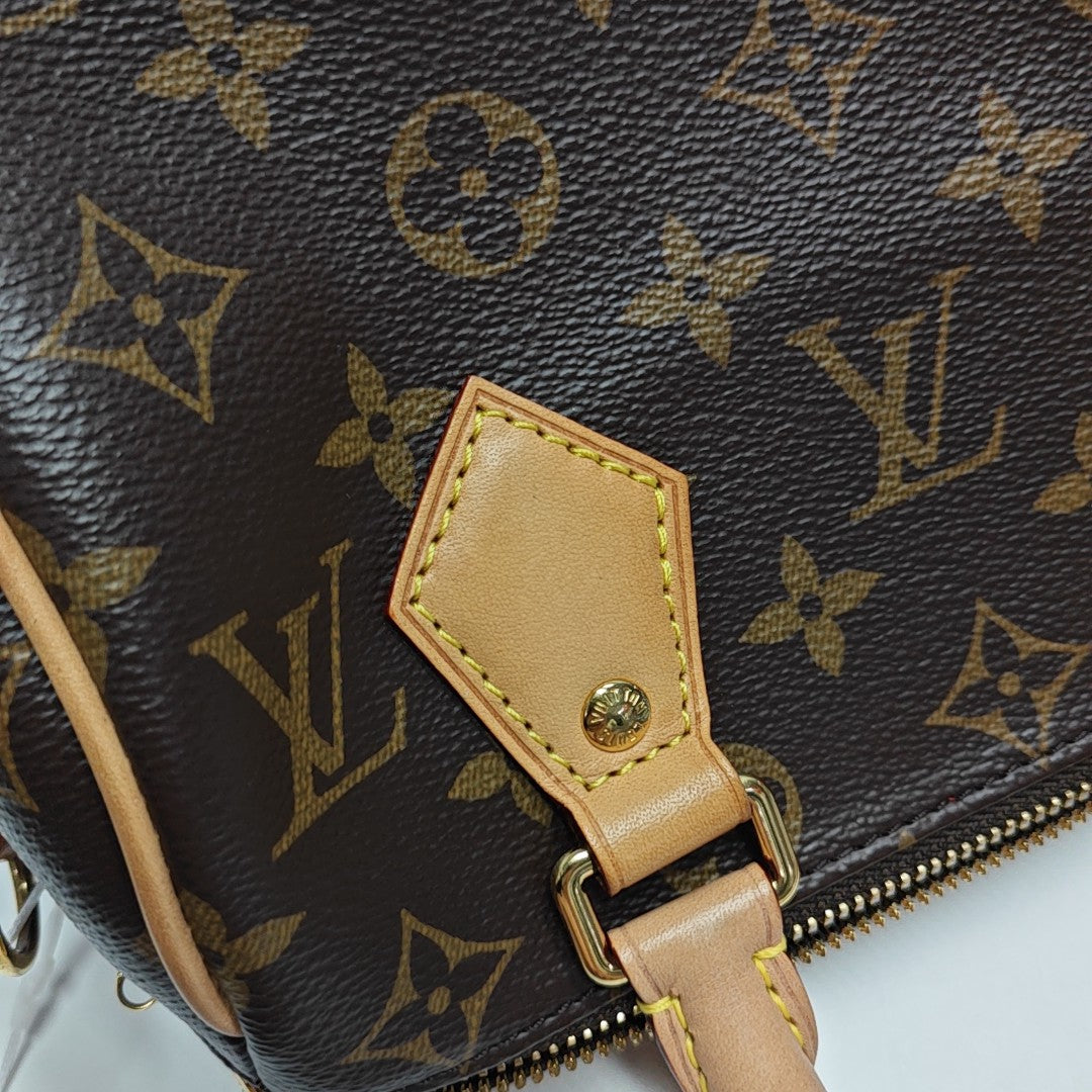 SPEEDY 20 Monogram Coated Canvas Brown
