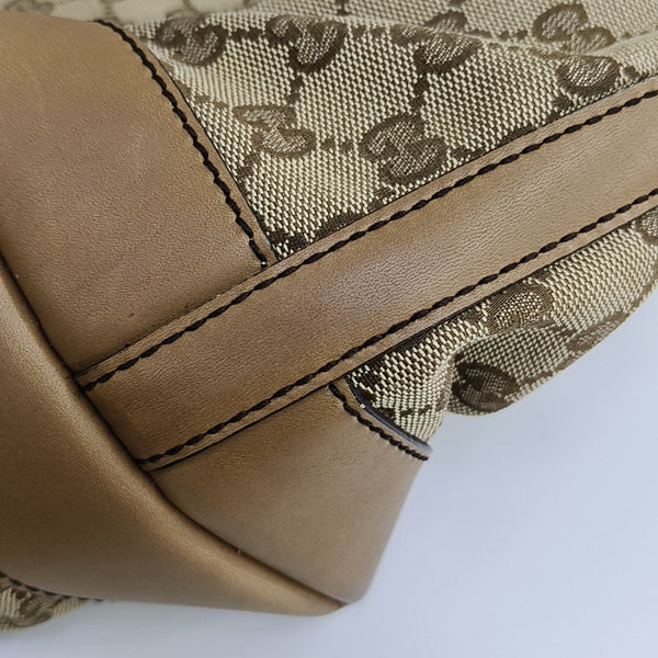 Monogram Canvas Tote Bag Brown