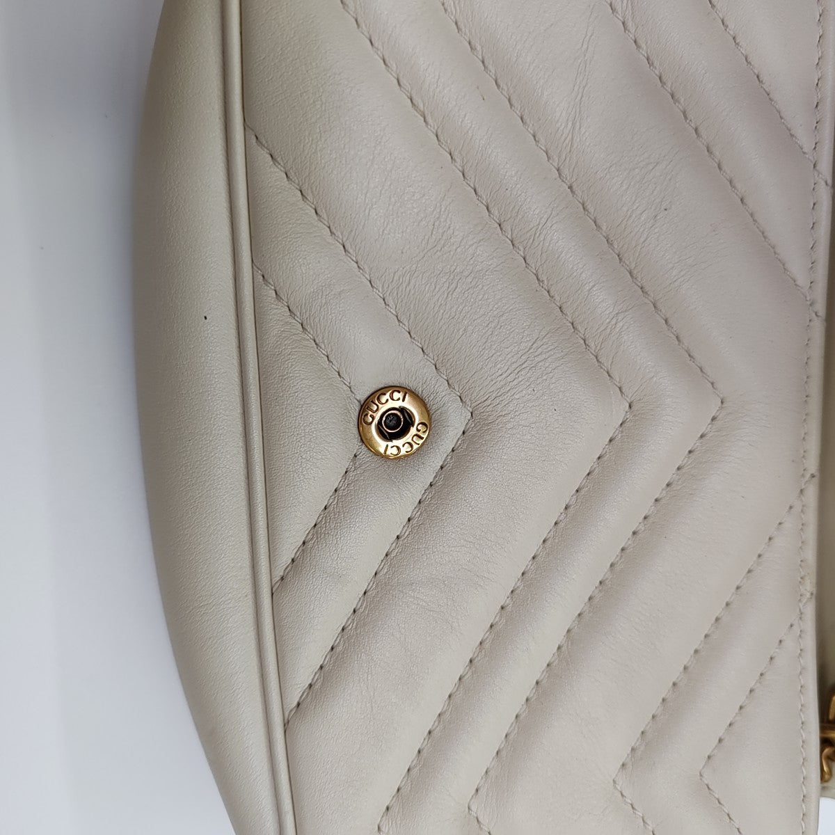 GG Marmont Mini Quilted Calfskin White