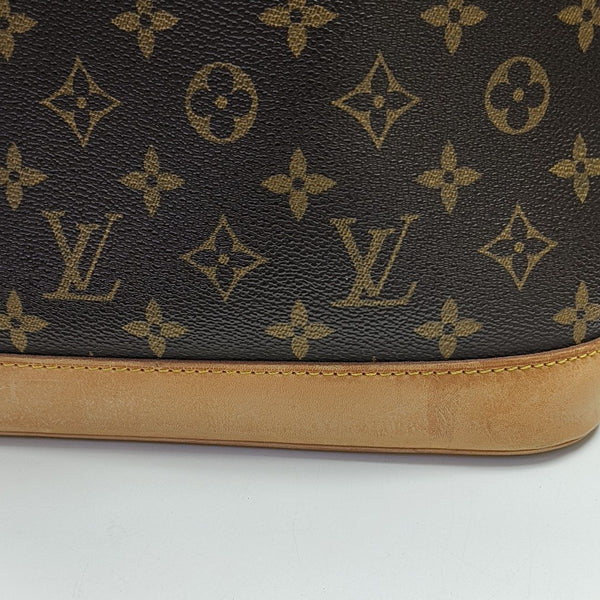 ALMA PM Monogram Coated Canvas Brown