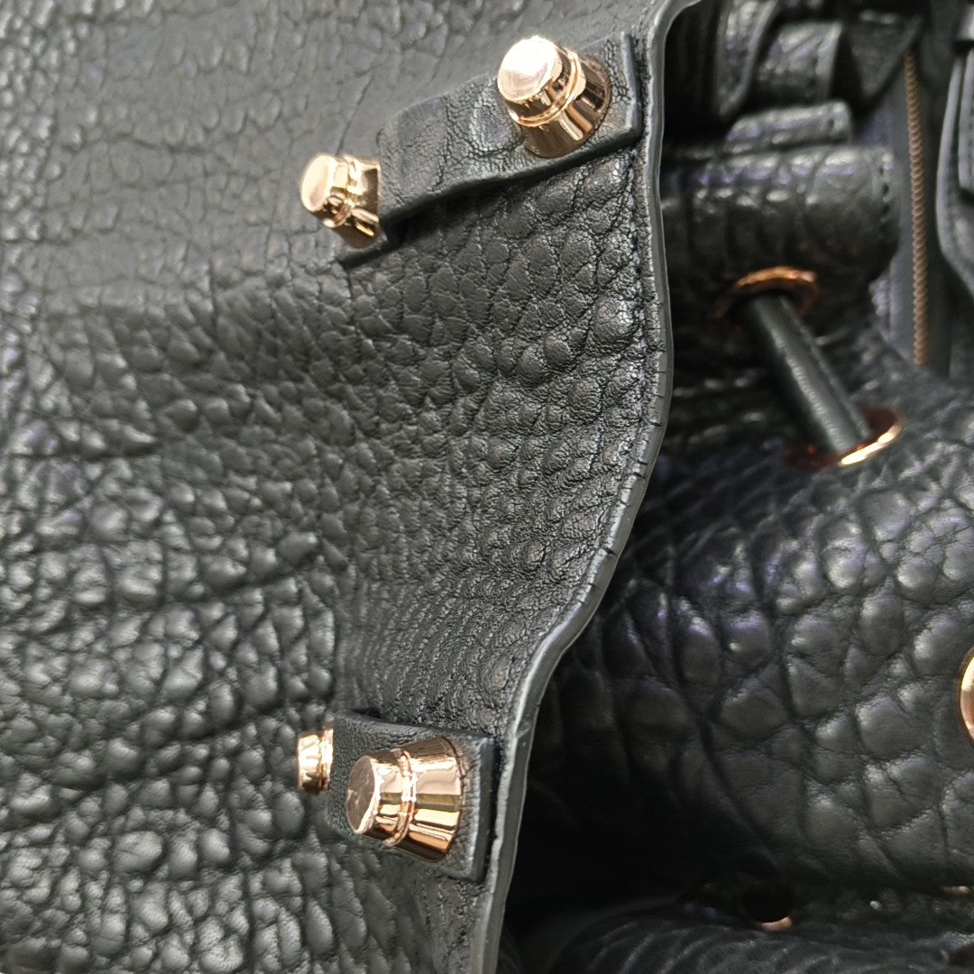 Calfskin Bucket Bag Black