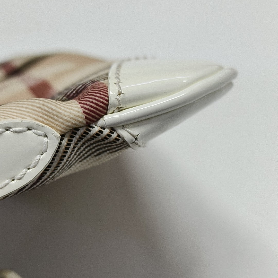 Coated Canvas Top Handle Bag Beige