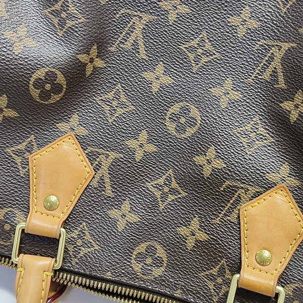 SPEEDY 30 Monogram Coated Canvas Brown