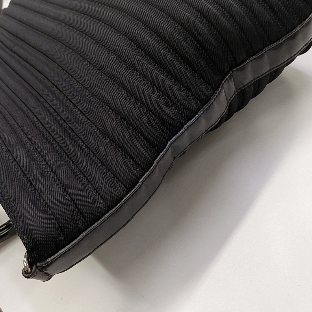 Fabric Shoulder Bag Black