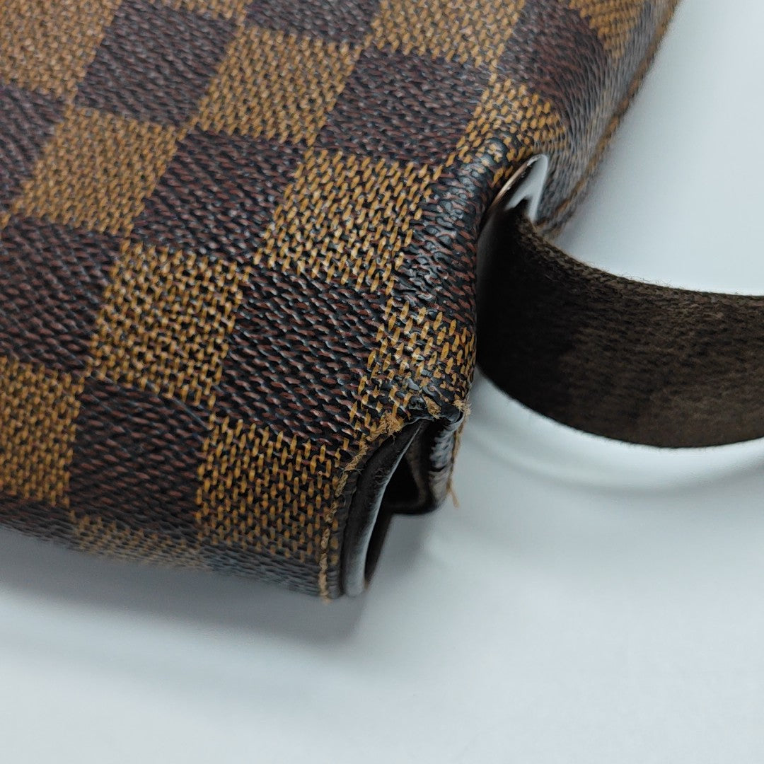 BROOKLYN PM Damier Ebene Coated Canvas Brown