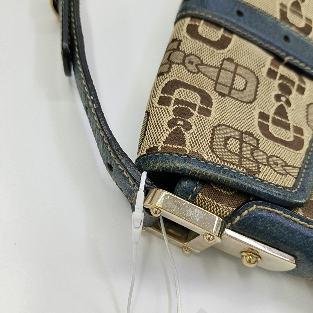 Fabric Shoulder Bag Brown