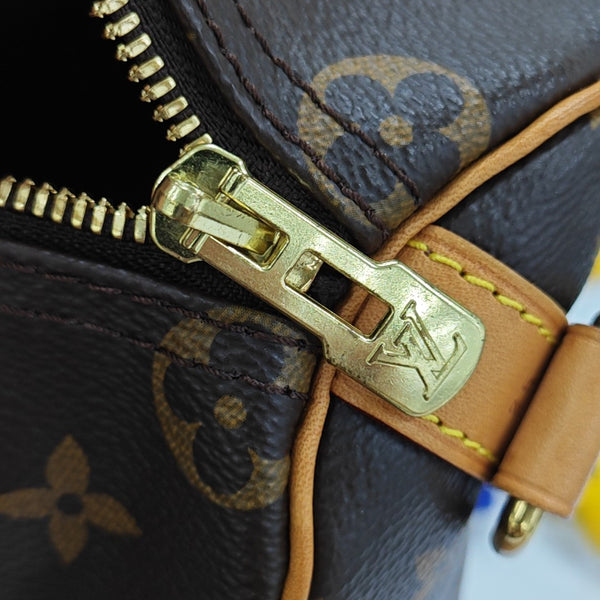 SPEEDY 25 Monogram Coated Canvas Brown