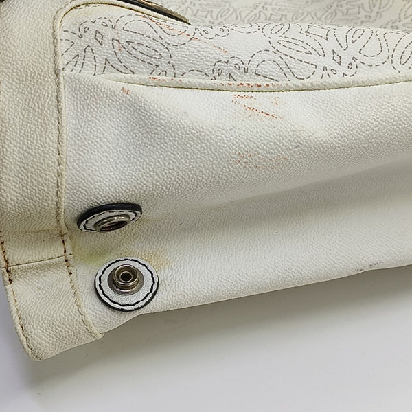 Monogram Calfskin Shoulder Bag White