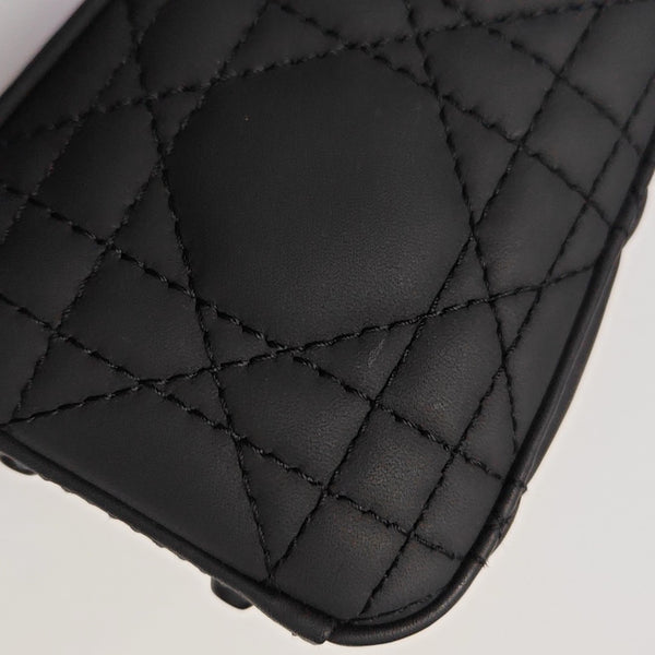 Lady Dior Mini Cannage Calfskin Black