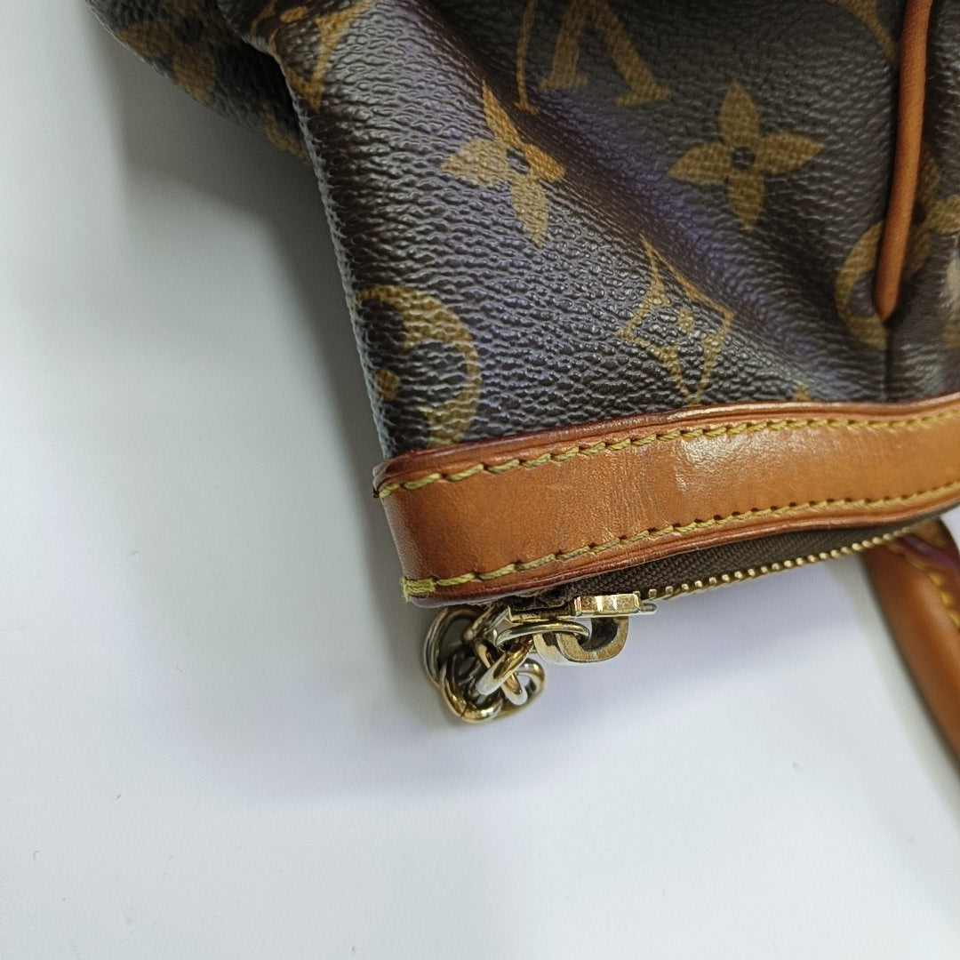 Monogram Coated Canvas Top Handle Bag Brown