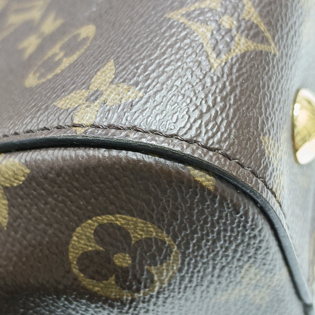 CLUNY MM Monogram Coated Canvas Brown