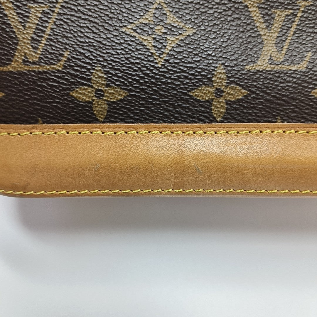 ALMA BB Monogram Coated Canvas Brown